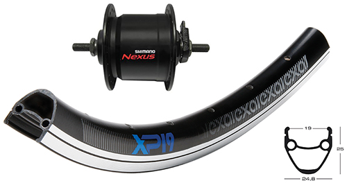 Vorderrad 28x1.75 XP19/sw/NDy/VA/sw/Ni
