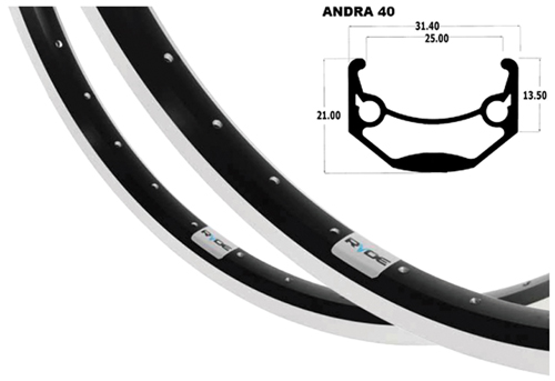 Felge 26x1.75 Andra40 sw 36L VL8,5