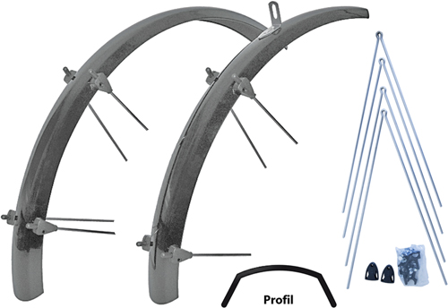 Schutzblech-Set 28" CP 53mm si Kunst.