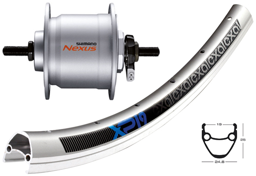 Vorderrad 26x1.75 XP19/si/NDy/VA/si/Ni