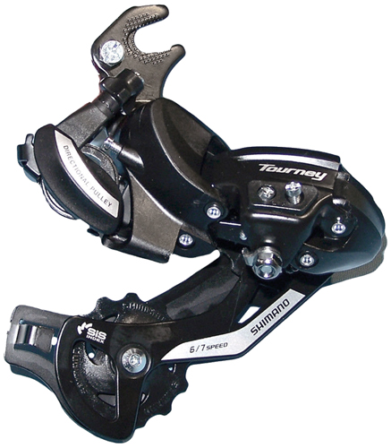 Schaltwerk Tourney 6/7f TY500 sw mit Halter