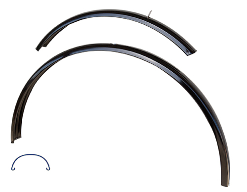 Schutzblech-Set 28" BÜ 501 lang sw o.Str.