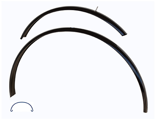 Schutzblech-Set 28" BÜ 450 lang sw o.Str.