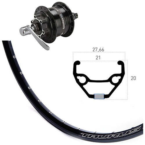 Vorderrad 27.5x1.75 Disc Taur21/sw/NDyDi/QR/sw/Ni-sw 6L