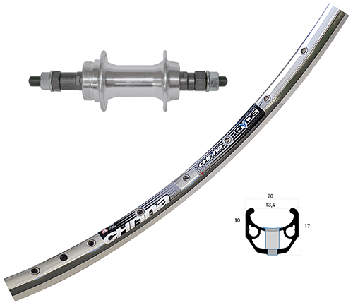 Hinterrad 28" RR Chrina/si-pol/Skr/VA/si/Ni-DD