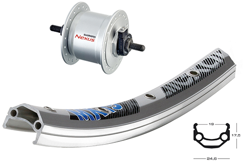 Vorderrad 28x1.75 MX19/si/NDy/VA/si/Ni