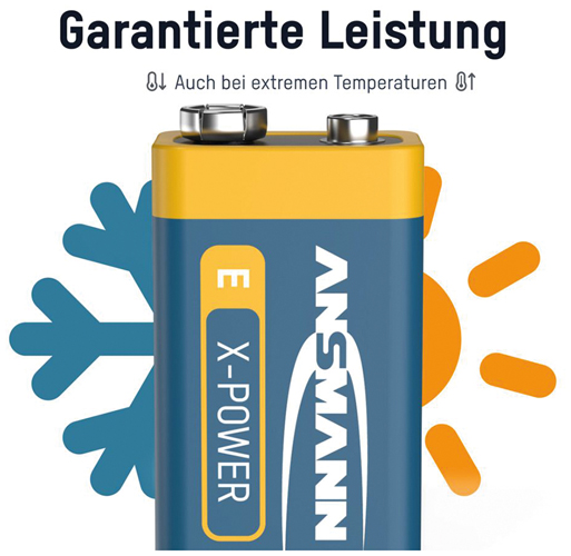 Batterie 9V Block Alkali ANS Alkaline