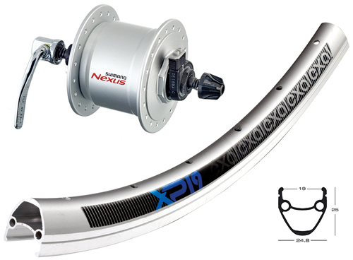 Vorderrad 28x1.75 XP19/si/ND/QR/si/Ni