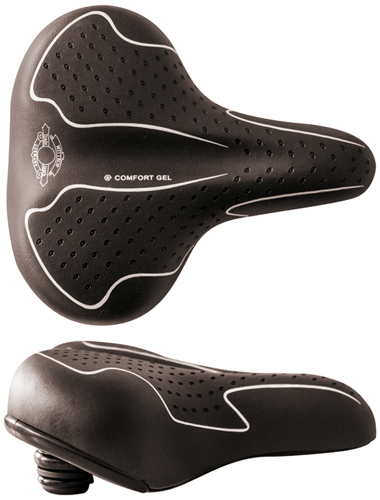Sattel WK City Big Comfort Gel Uni sw-weiss