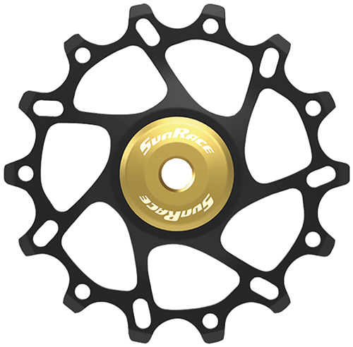 Schaltrolle SunRace Alu 14Zä. 9-11f. sw