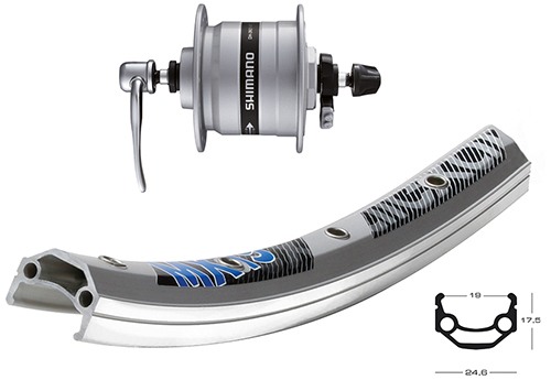 Vorderrad 28x1.75 MX19/si/ND/QR/si/Ni